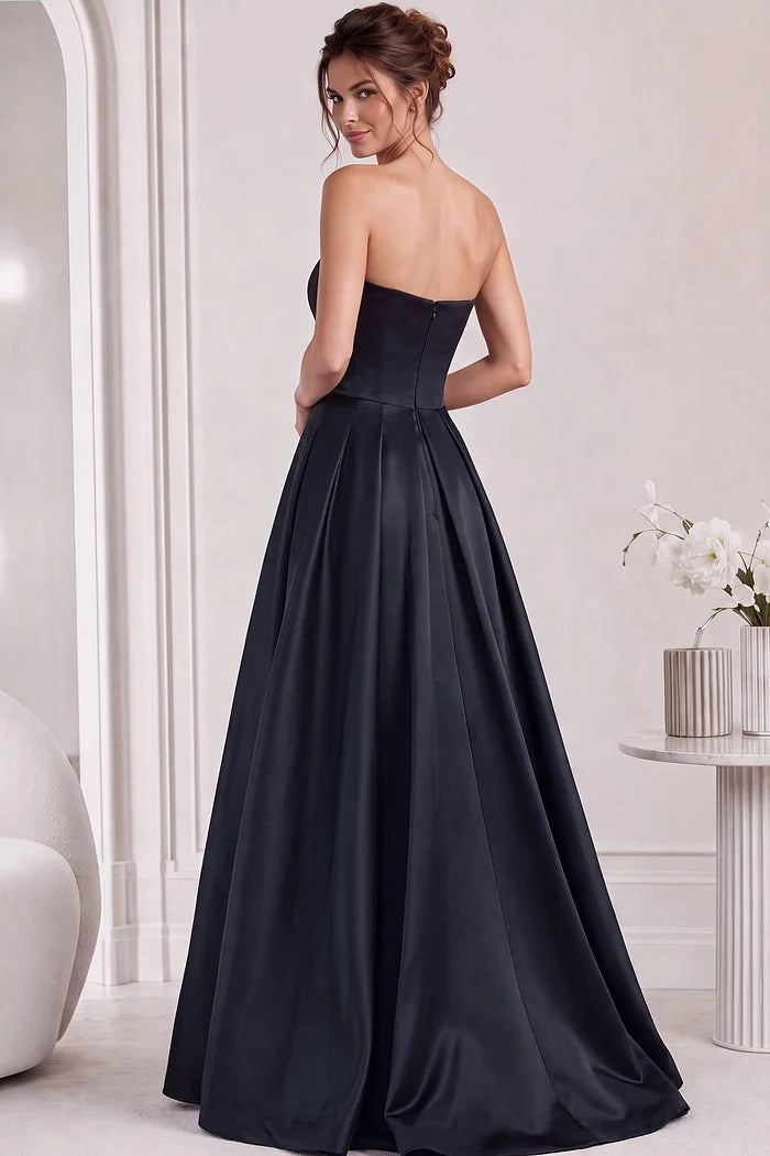 Jovani 44352 - Beaded Floral Applique A-line Gown