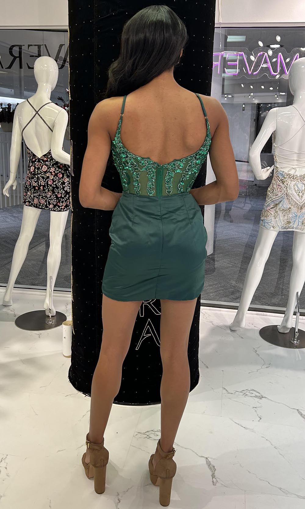 Primavera Couture 4437 - Beaded Top Sleeveless Mini Dress Cocktail Dresses