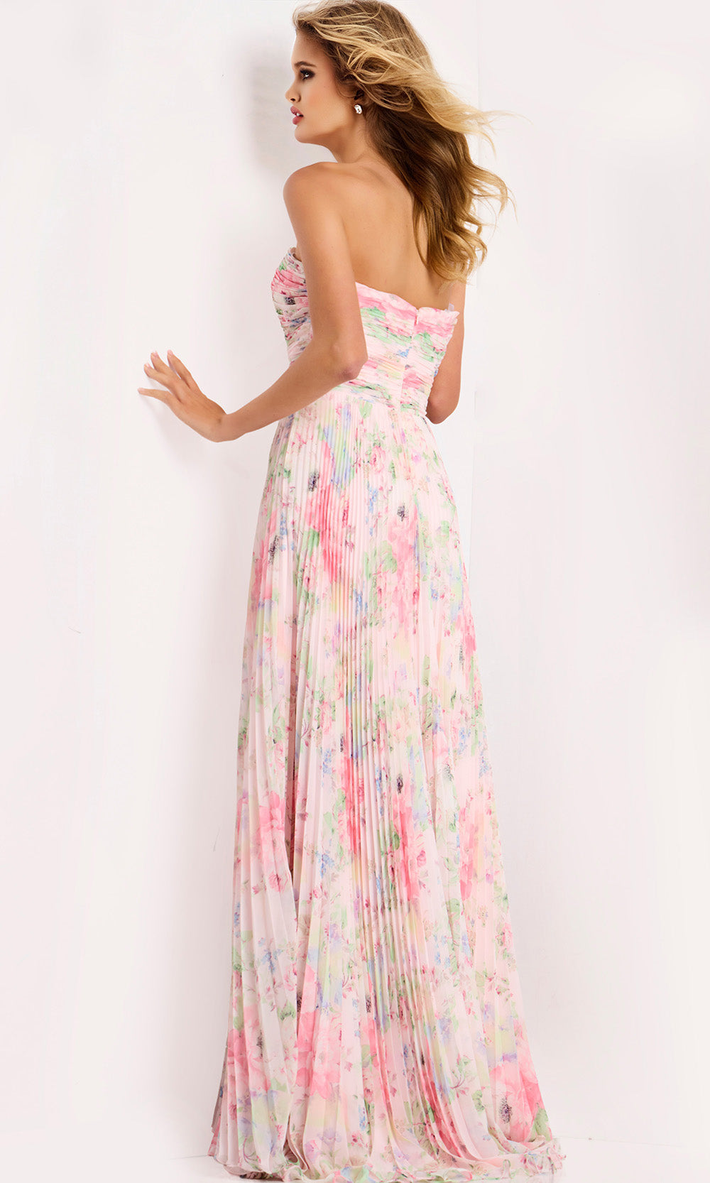 Jovani 44518 - Sweetheart Keyhole Floral Long Dress