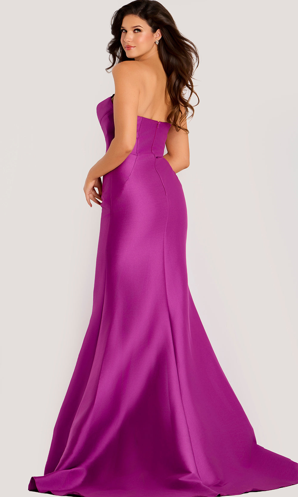 Jovani 44529 - One Shoulder Minimalist Satin Gown