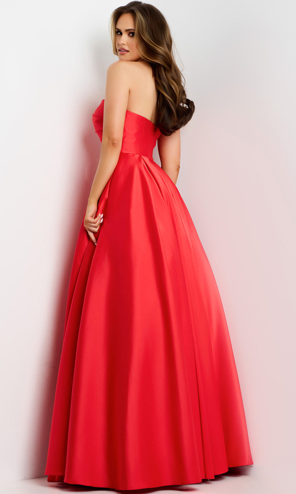 Jovani 44533 - Pleated Bodice Asymmetric Ballgown Ball Gowns