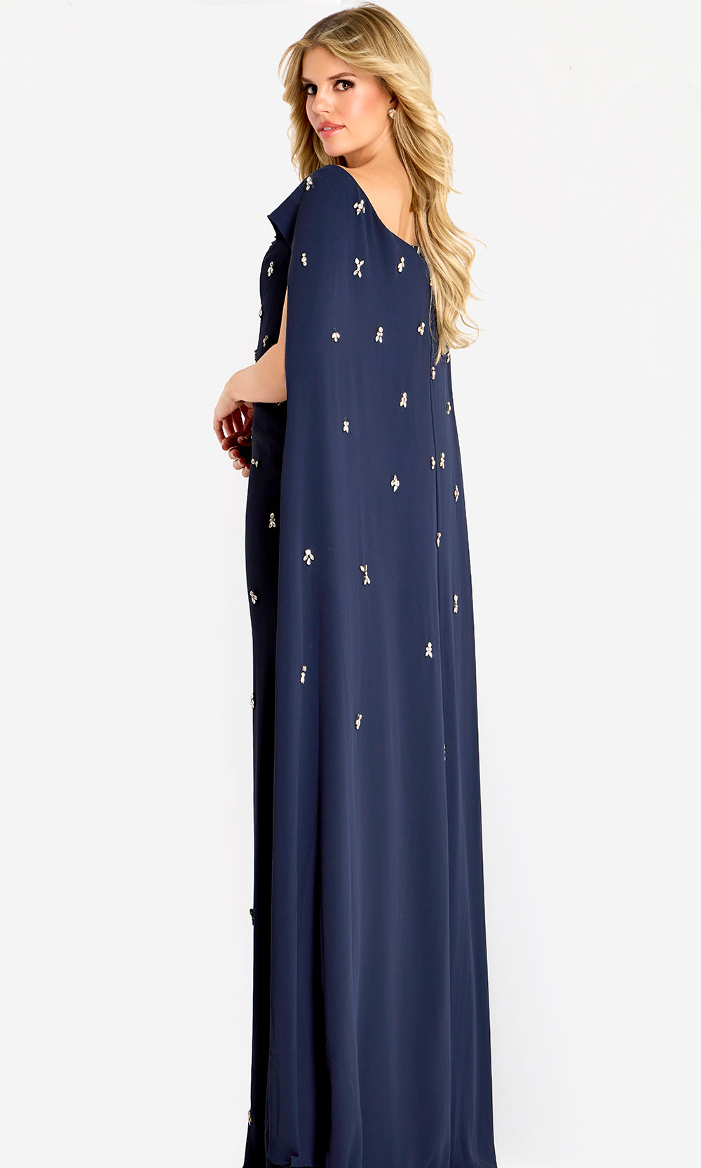 Jovani 44575 - Off Shoulder Cape Evening Gown