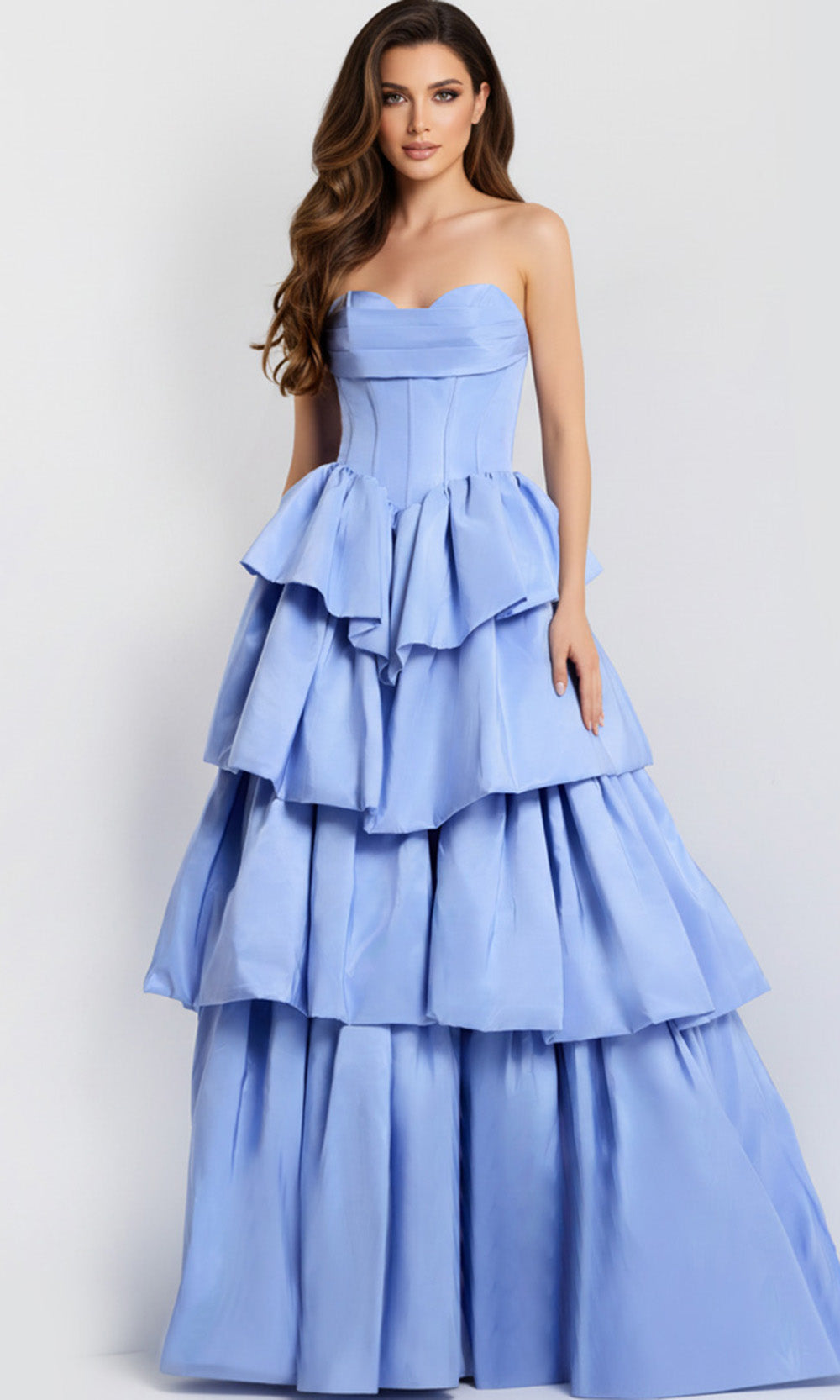Jovani 45111 - Tiered Strapless Prom Gown