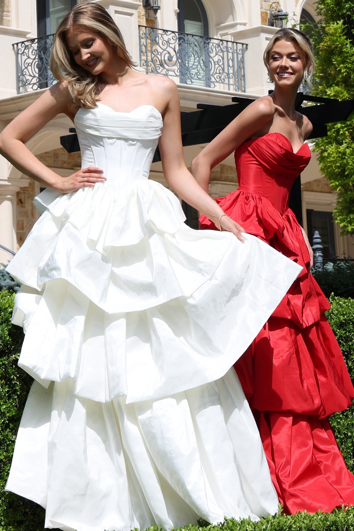 Jovani 45111 - Tiered Strapless Prom Gown