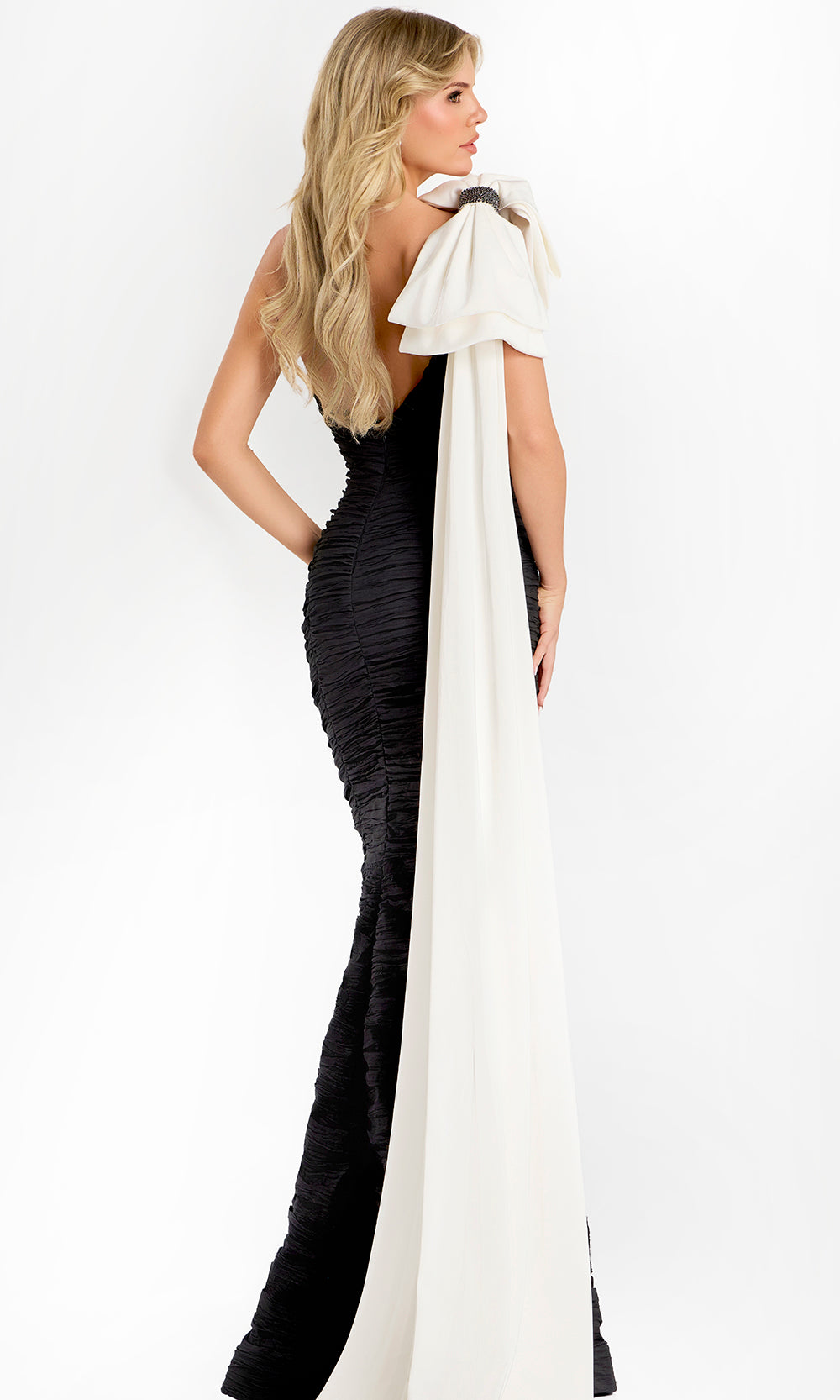Jovani 45176 - Sweetheart Attached Cape Evening Gown