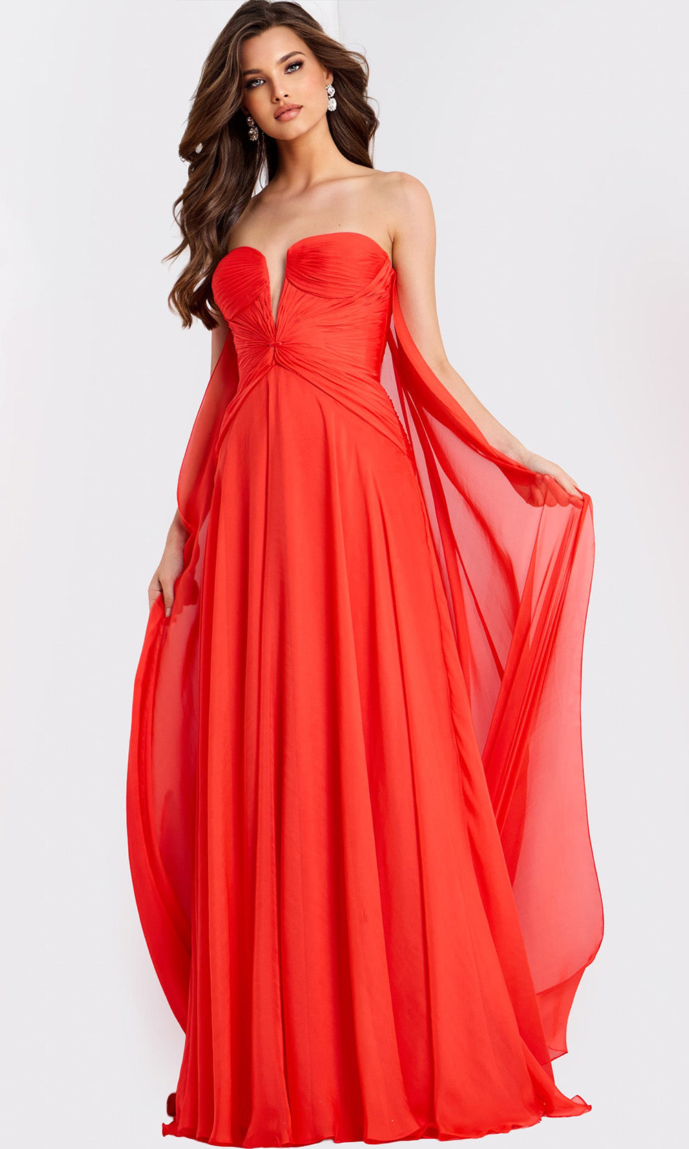 Jovani 45269 - Sweetheart Ruched Knotted A-Line Gown