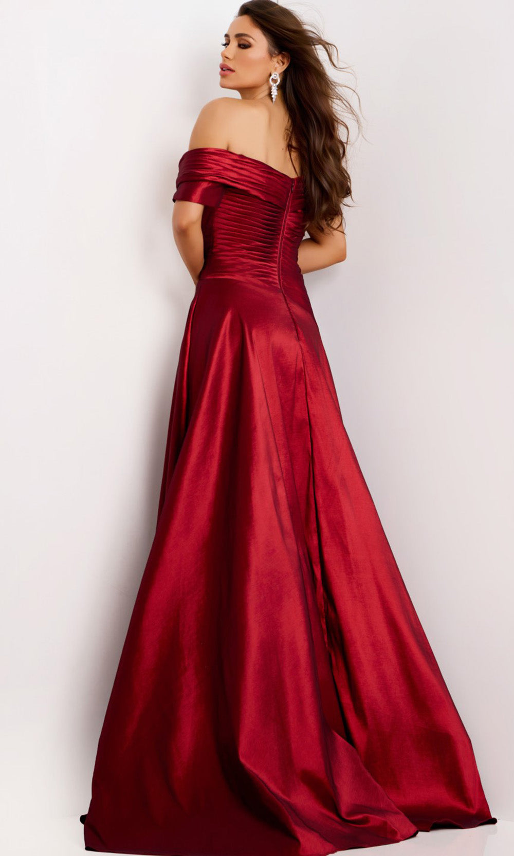 Jovani 45276 - A-line Skirt Short Sleeve Evening Gown