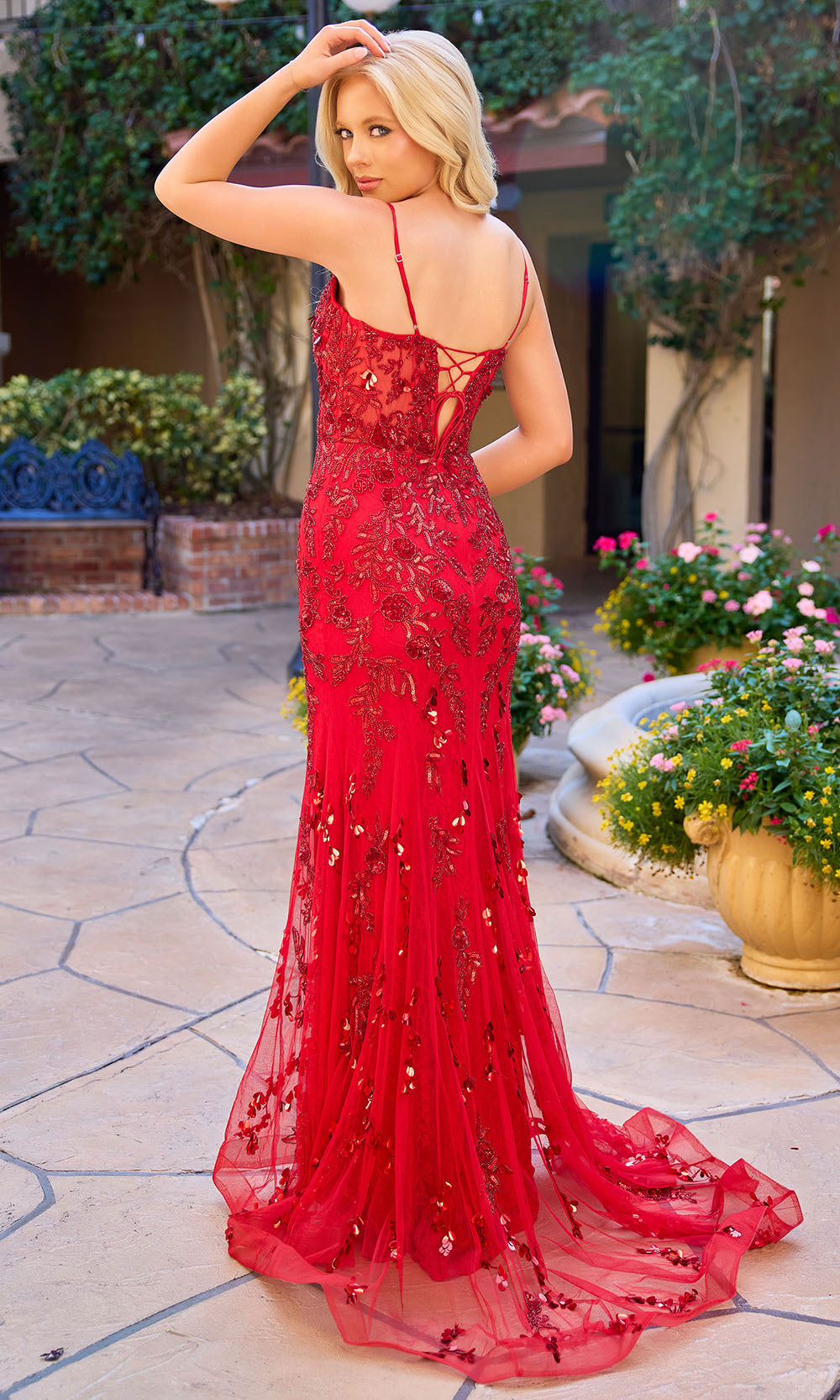 Primavera Couture 4532 - Ornate Beaded Sleeveless Sheath Dress Prom Dresses