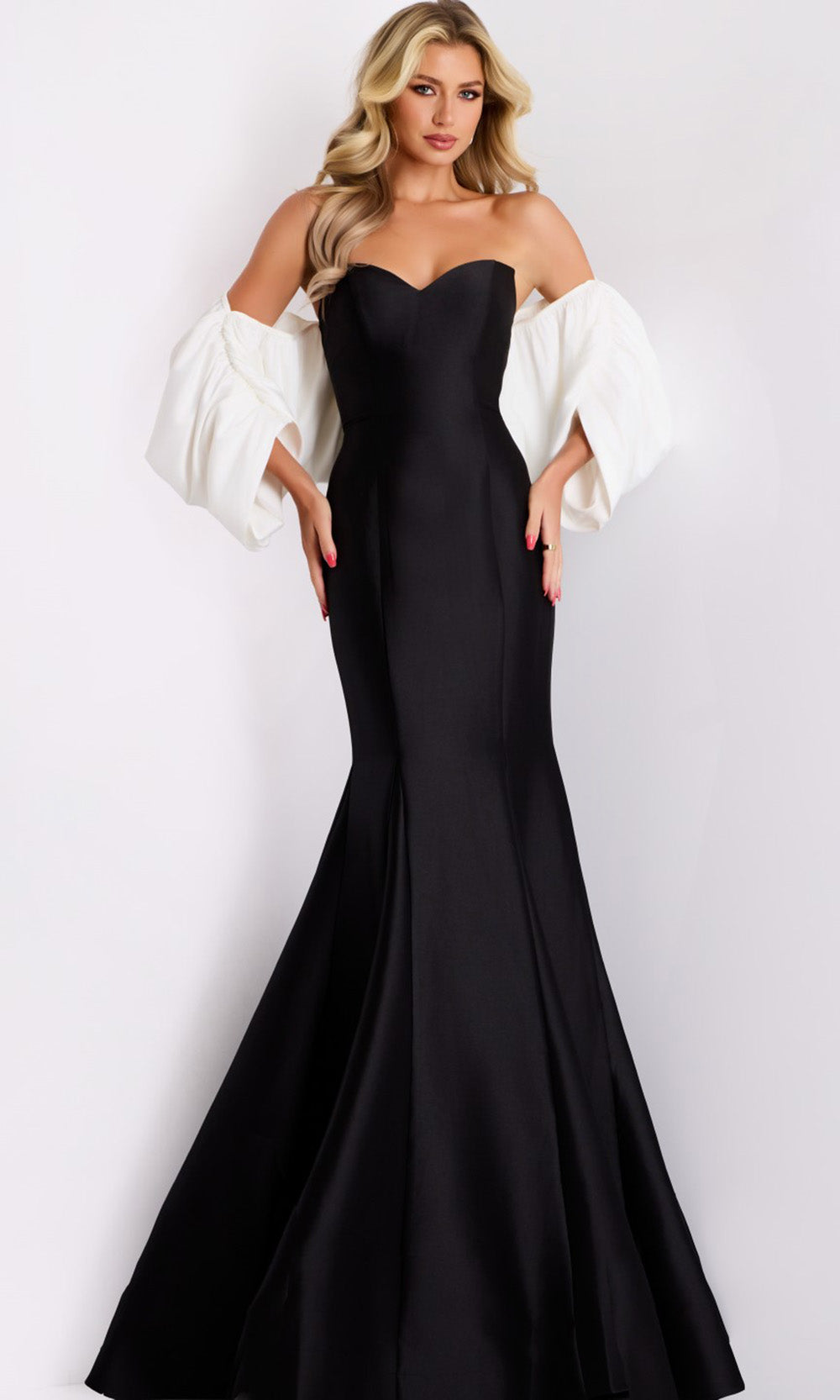 Jovani 45358 - Velvet Off Shoulder Sweetheart Gown Formal Gowns