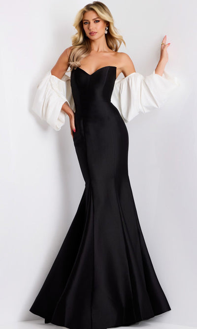 Jovani 45358 - Velvet Off Shoulder Sweetheart Gown Formal Gowns
