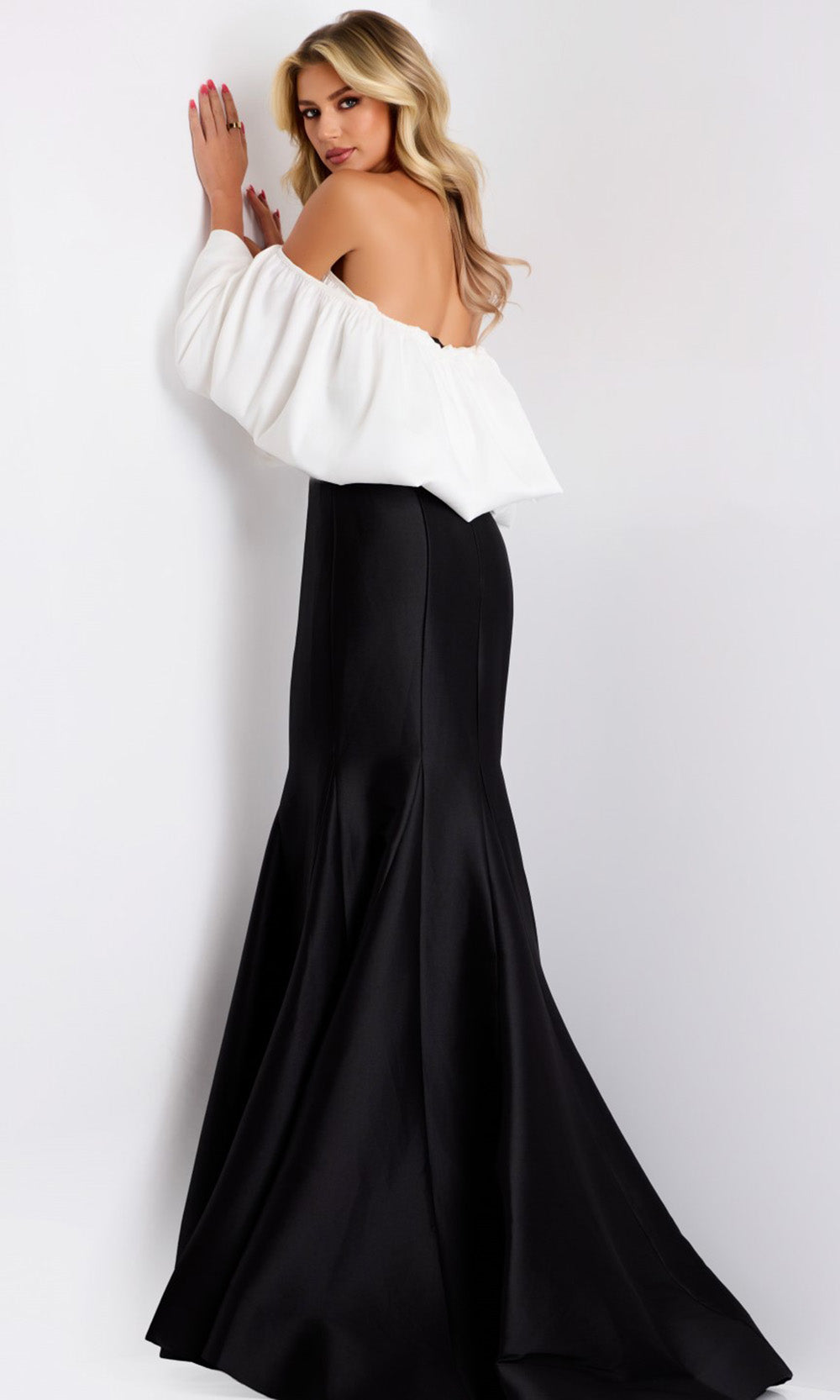Jovani 45358 - Velvet Off Shoulder Sweetheart Gown Formal Gowns