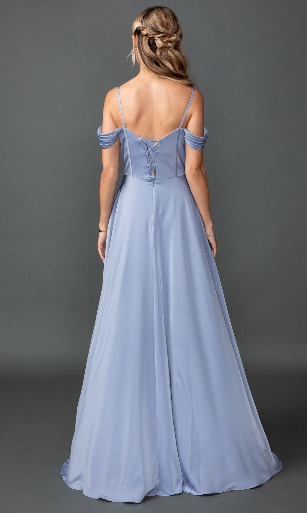 Dancing Queen 4539 - Chiffon Draped Cowl Neck Prom Dress Prom Dresses
