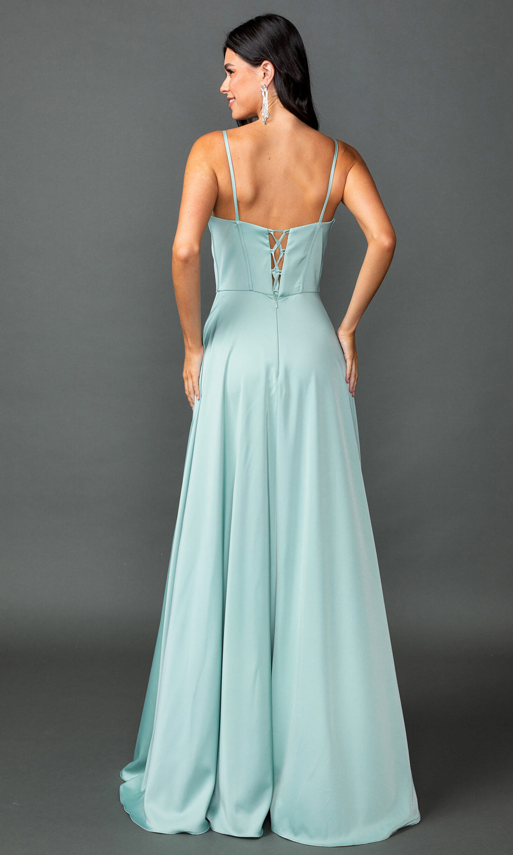 Dancing Queen 4544 - Satin Sweetheart Neckline Long Dress Prom Dresses