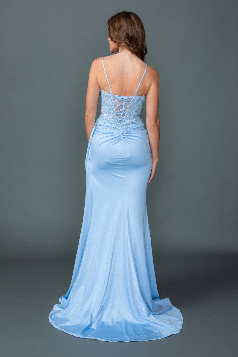 Dancing Queen 4556 - Lace Applique Corset Prom Gown