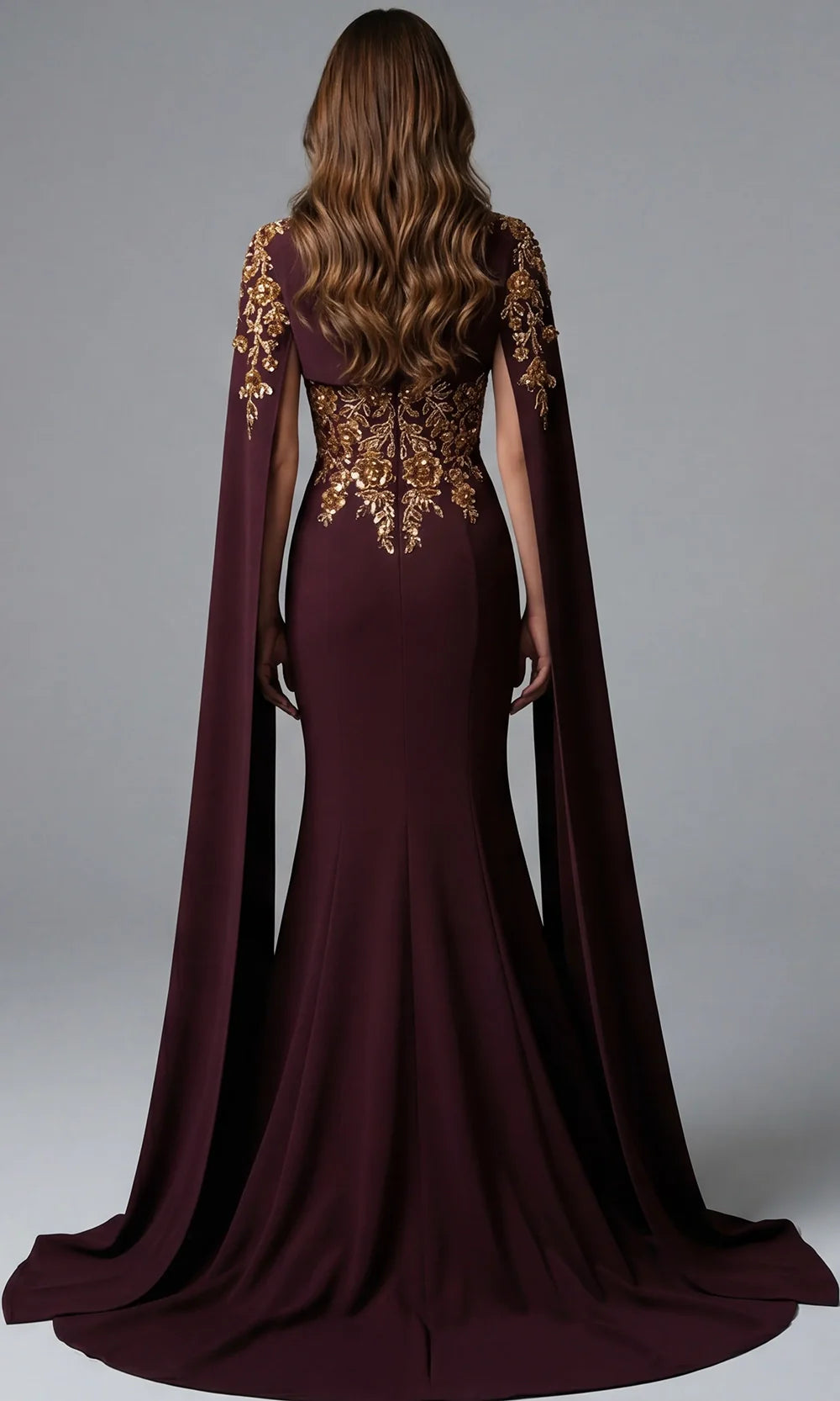 Jovani 45582 - High Neck Embroidered Evening Gown Prom Dresses  in Brown  