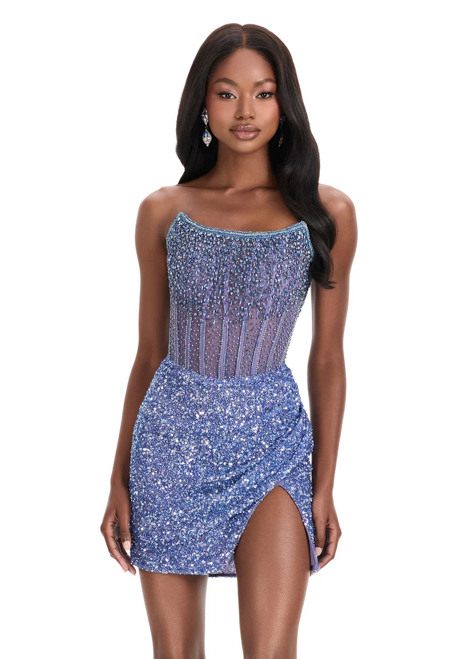 Ashley Lauren 4564 - Scoop Mini Dress