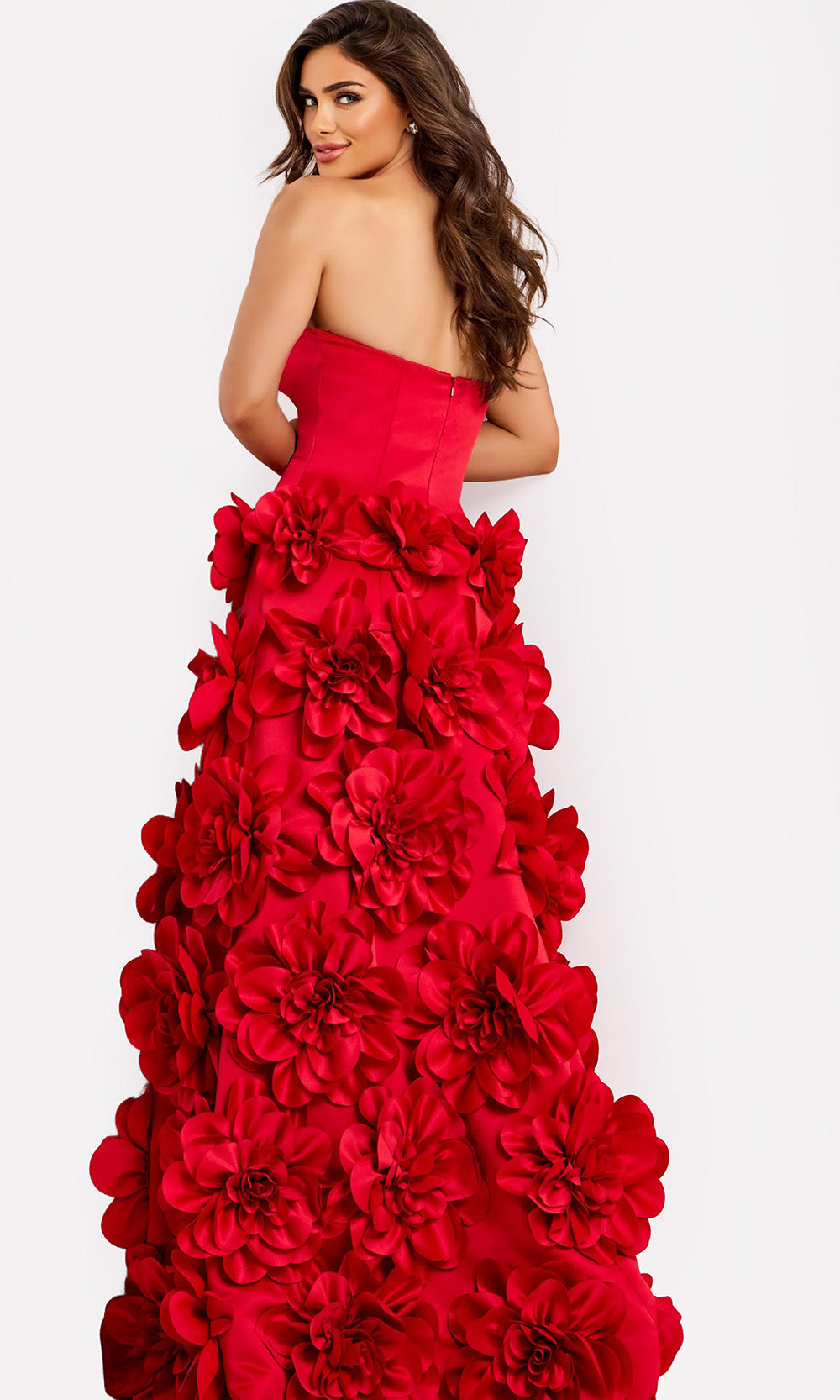 Jovani 45661 - Dimensional Floral Sweetheart Prom Gown Ball Gowns