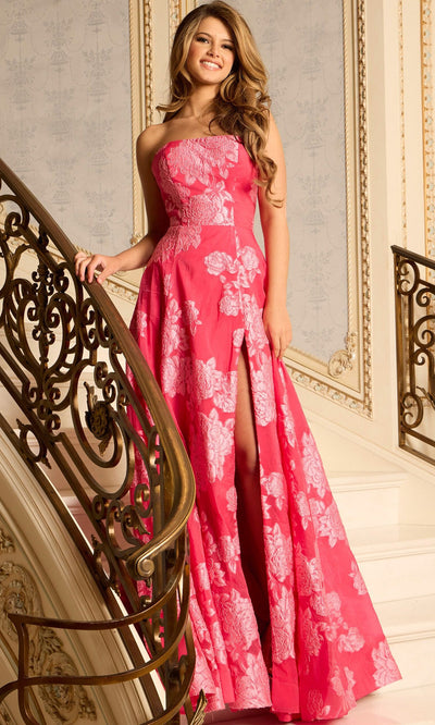 Jovani 45721 - Floral Bodice A-Line Prom Gown Prom Dresses