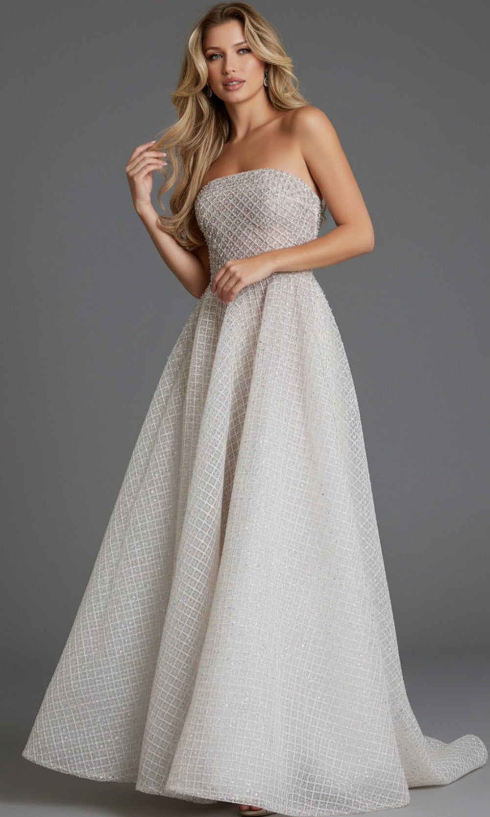 Jovani 45788 - Textured Bodice A-Line Prom Gown