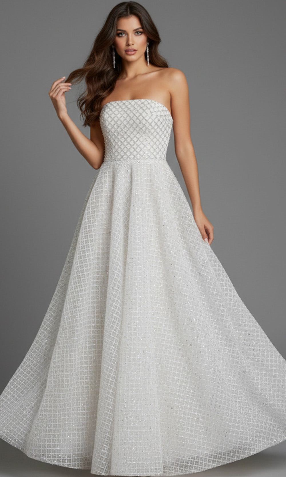 Jovani 45788 - Textured Bodice A-Line Prom Gown