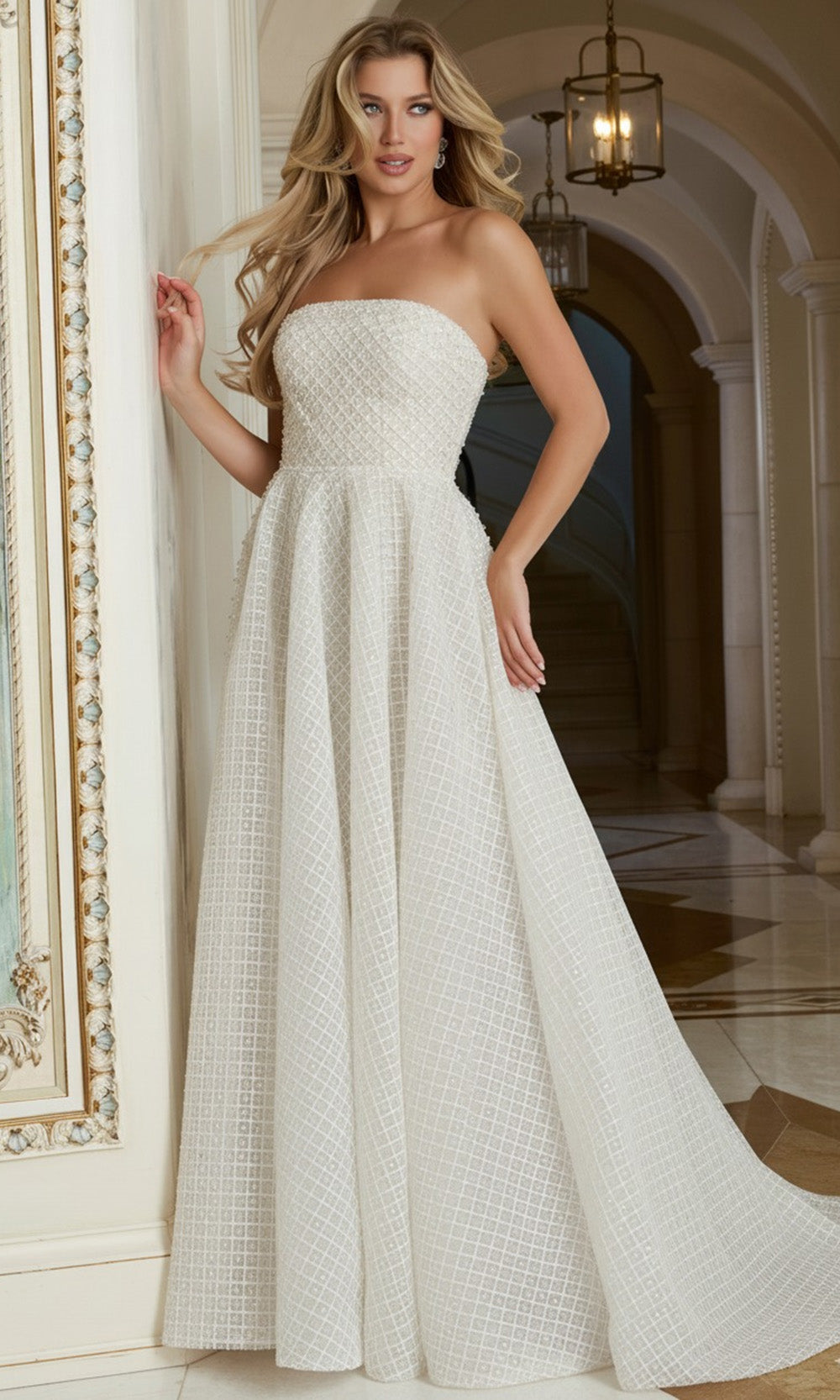 Jovani 45788 - Textured Bodice A-Line Prom Gown