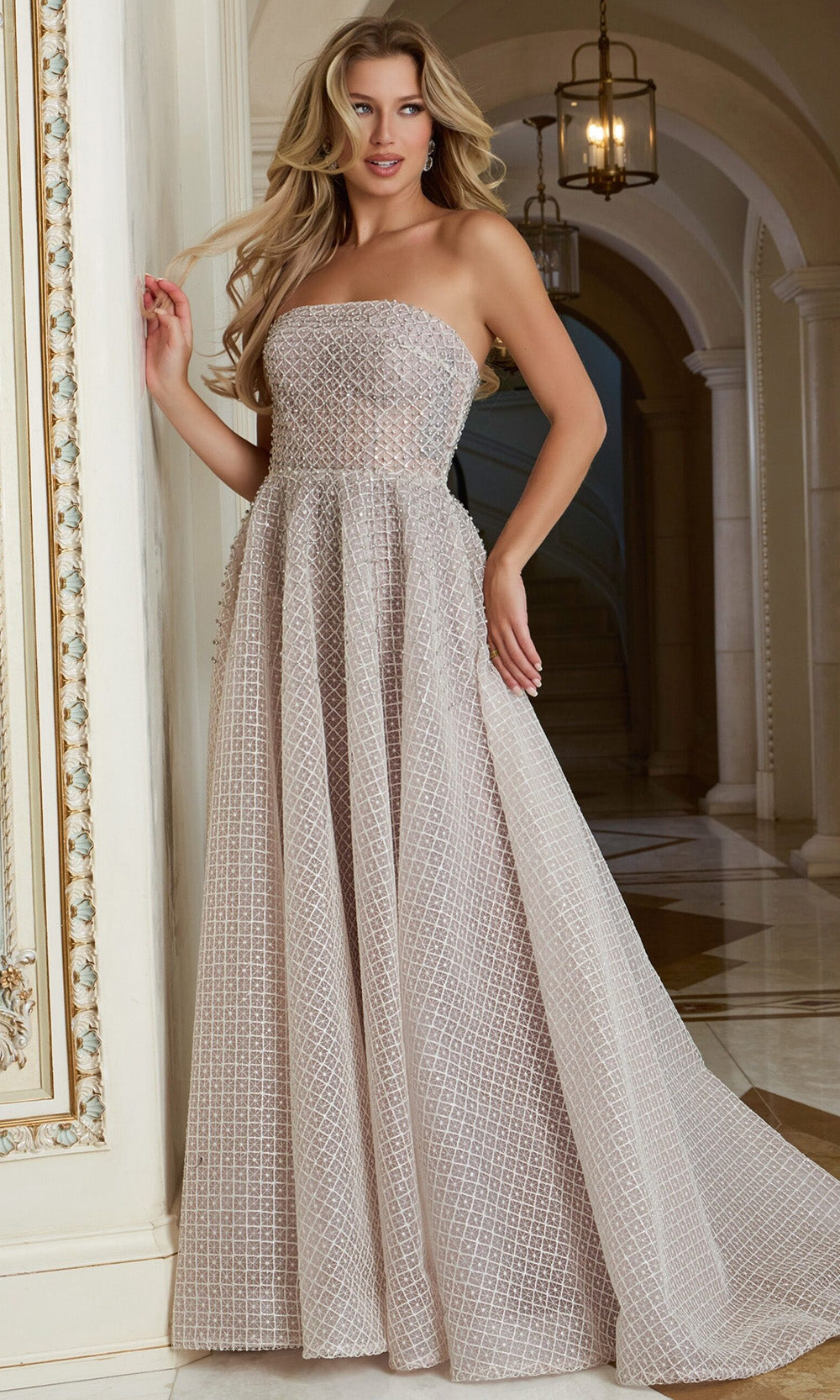 Jovani 45788 - Textured Bodice A-Line Prom Gown