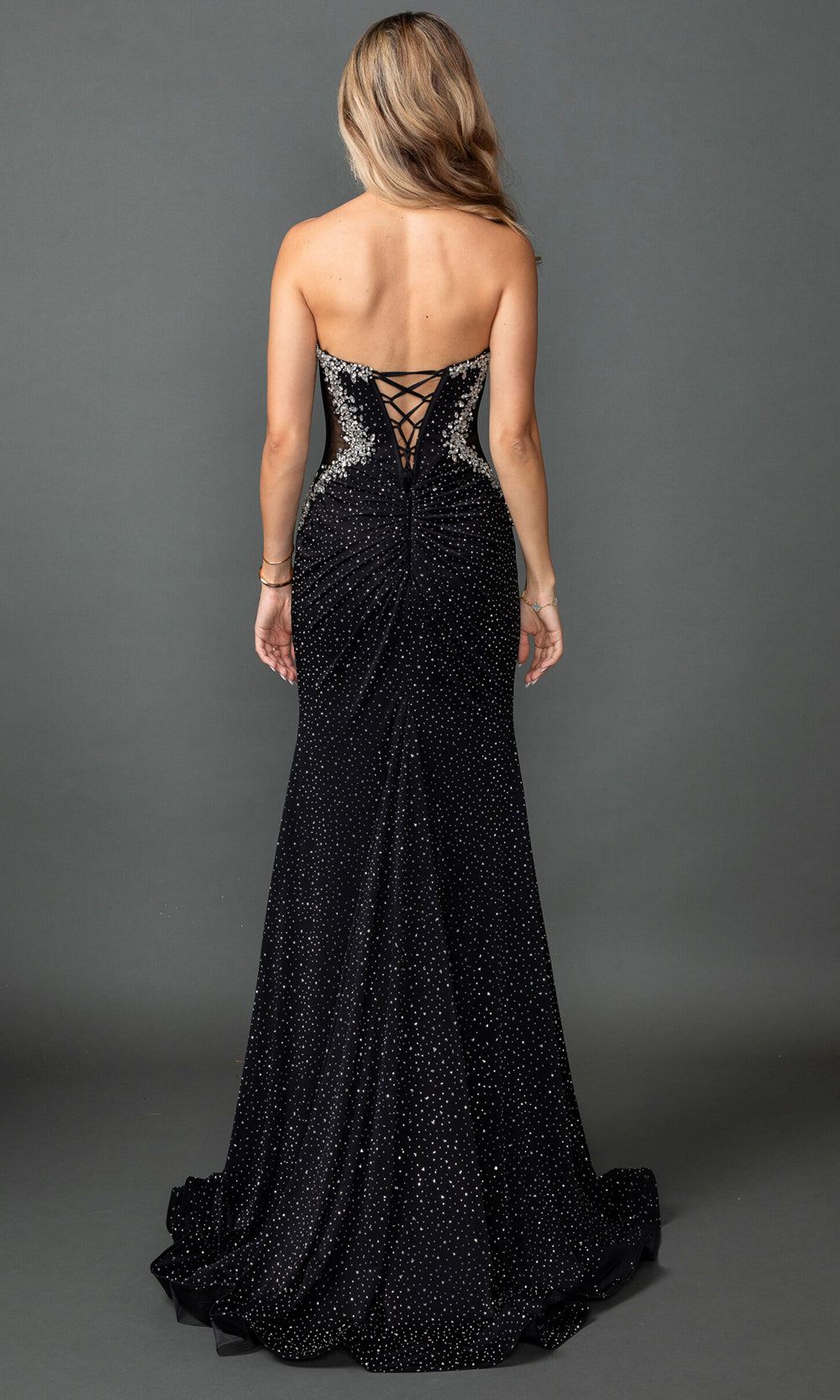 Dancing Queen 4583 - Sweetheart Allover Beaded Sheath Gown Prom Dresses in Black 