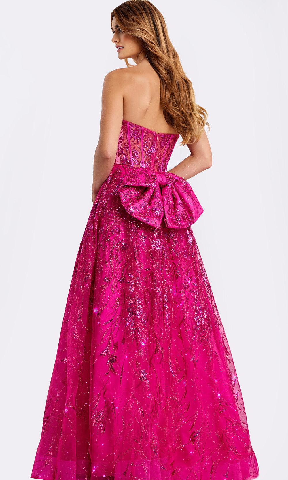 Jovani 45913 - Strapless Shimmer A-Line Prom Gown