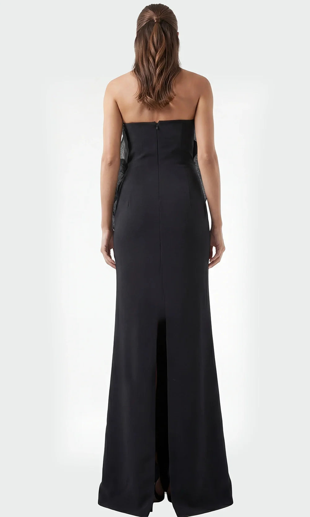 Jovani 45922 - Oversized Floral Straight Neckline Long Gown Prom Dresses  in Black  
