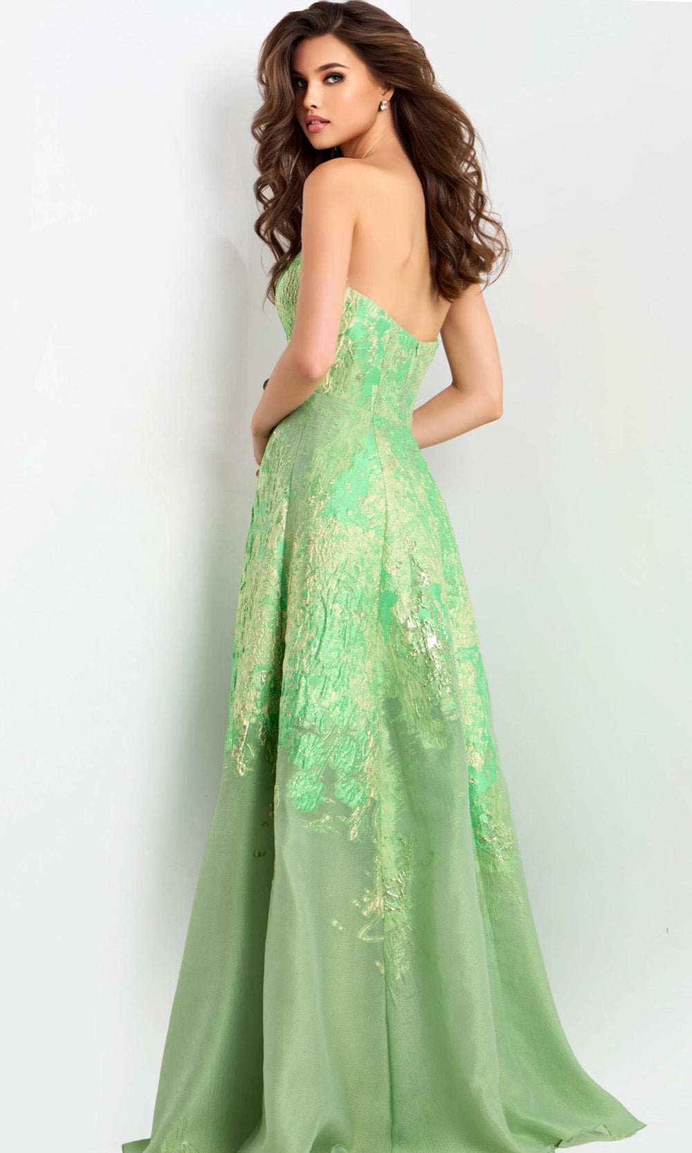 Jovani 46260 - Textured Straight Neckline Evening Gown
