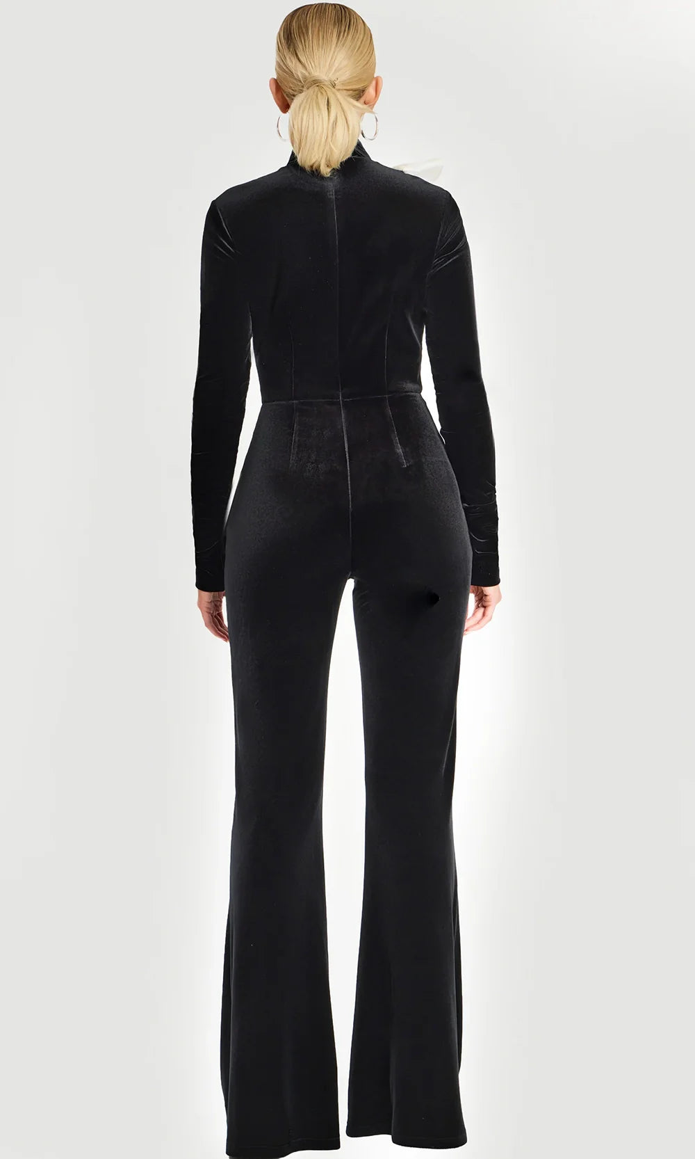 Jovani 46282 - High Neck Flared Two Tone Jumpsuit Formal Pantsuits  in Black White