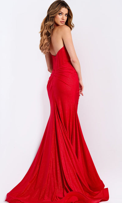 Jovani 46489 - Corset Bodice Halter Fitted Gown Prom Dresses