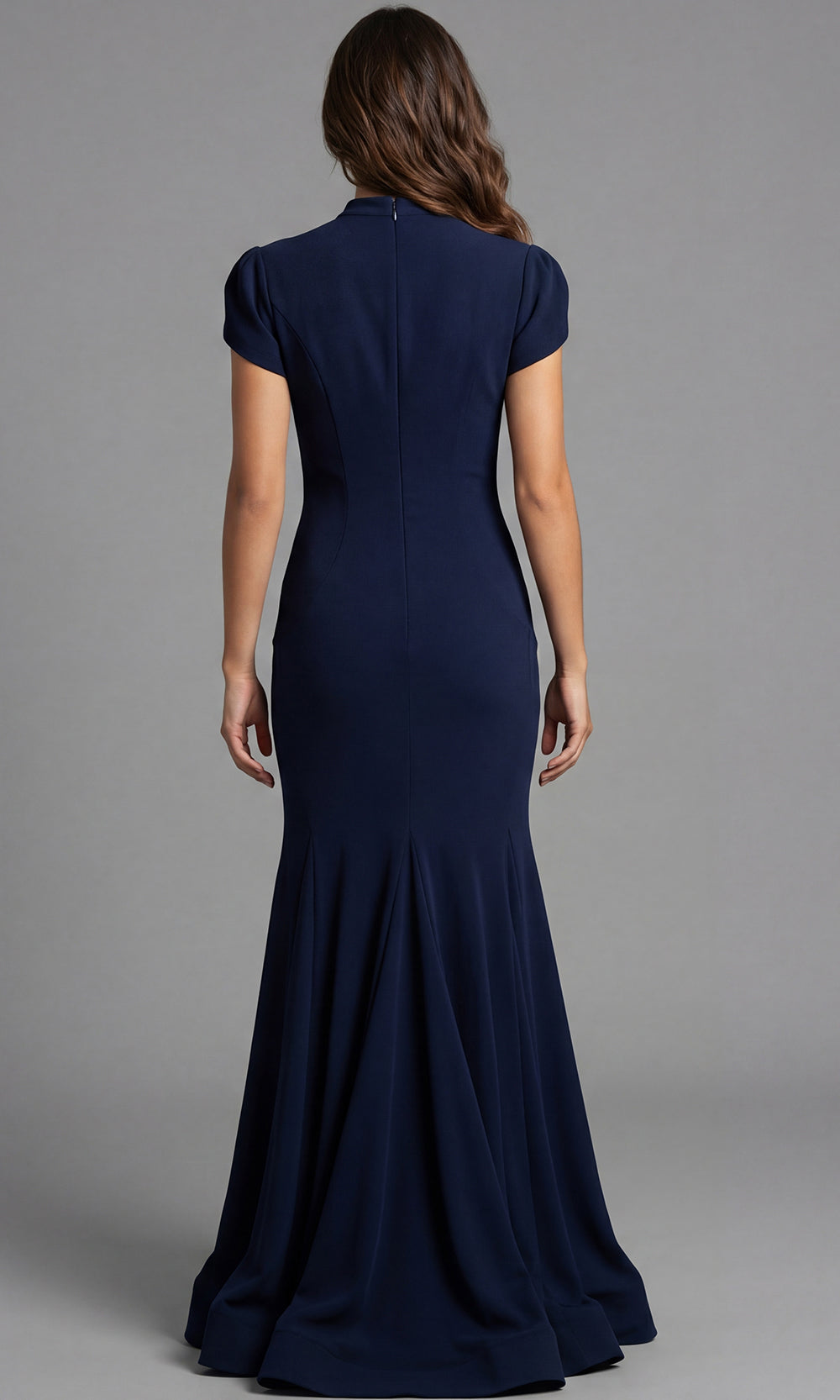 Jovani 46520 - Cap Sleeve Crepe Trumpet Gown Mother Of The Bride Dresses  in Black  
