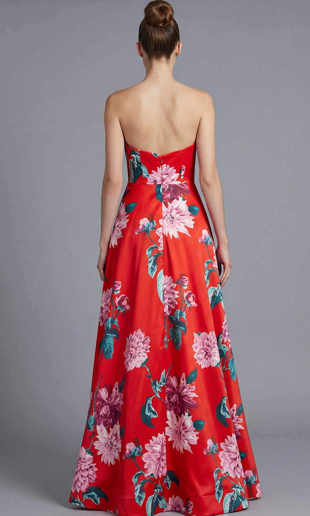 Jovani 46562 - Printed Satin A-Line Evening Gown Special Occasion Dress In Print