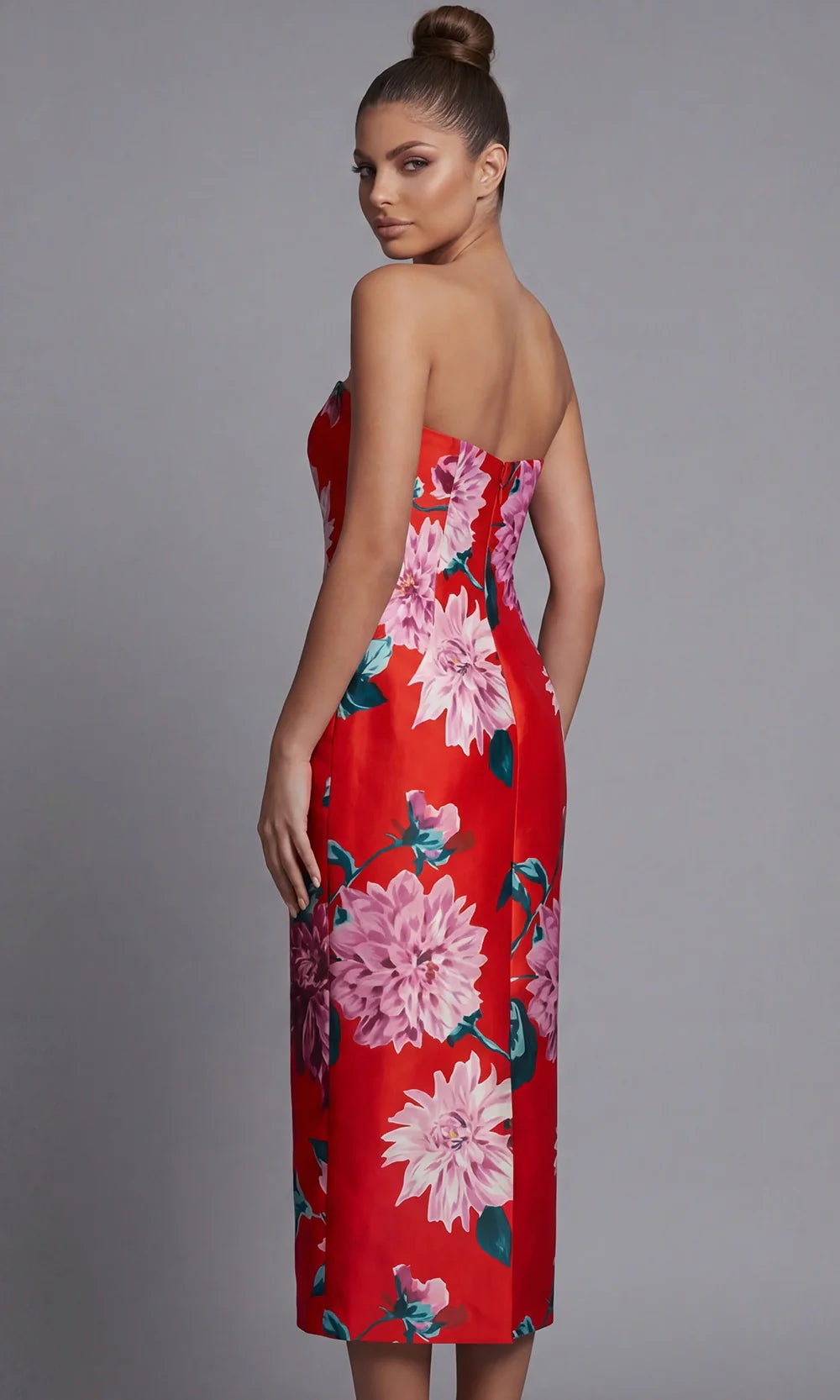 Jovani 46564 - Straight Neckline Floral Cocktail Dress Holiday Dresses  in Print  