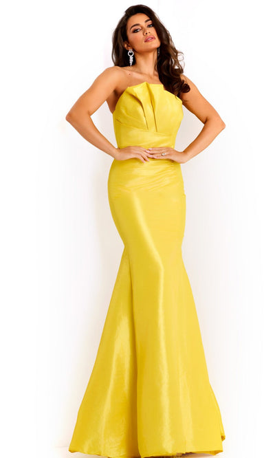 Jovani 46673 - Shiny Taffeta Strapless Prom Dress Prom Dresses