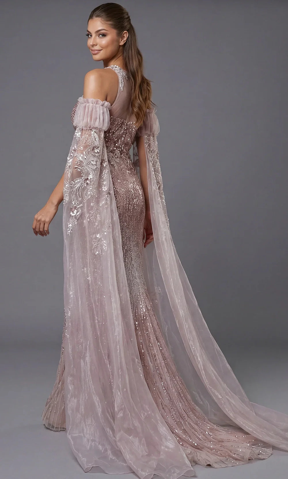 Jovani 46674 - Halter Neck Embellished Sheath Gown Mother Of The Bride Dresses  in Pink  