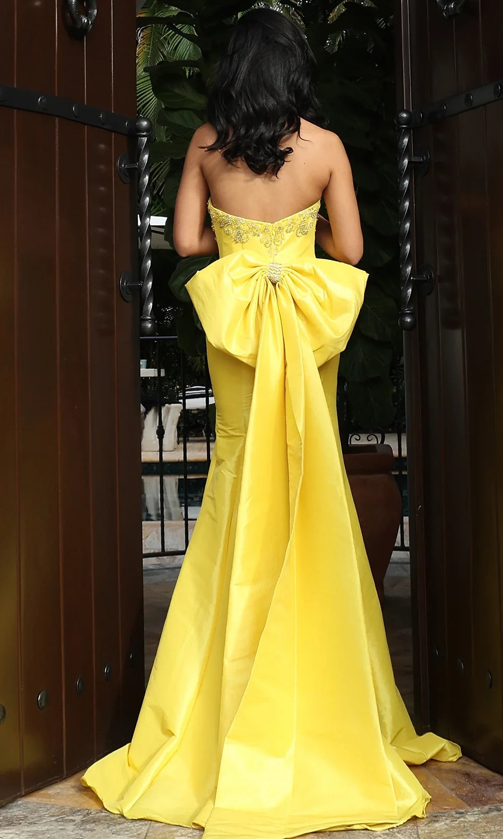 Jovani 46982 - Long Satin Mermaid Dress