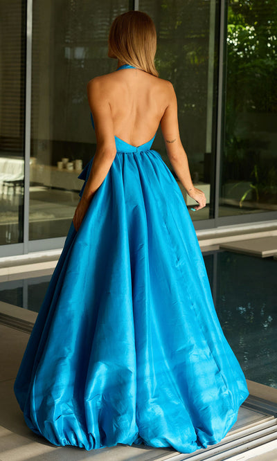 Ava Presley 47146 - Balloon Hem Beaded Halter Gown Prom Dresses