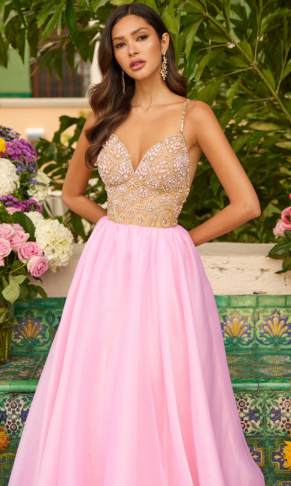 Ava Presley 47243 - Beaded Bodice Tulle BallgownBall Gowns