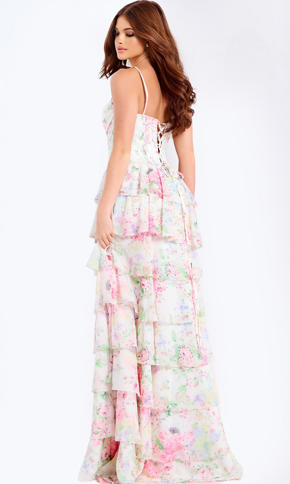 Jovani 47282 - A-Line Tiered Sleeveless Prom Gown