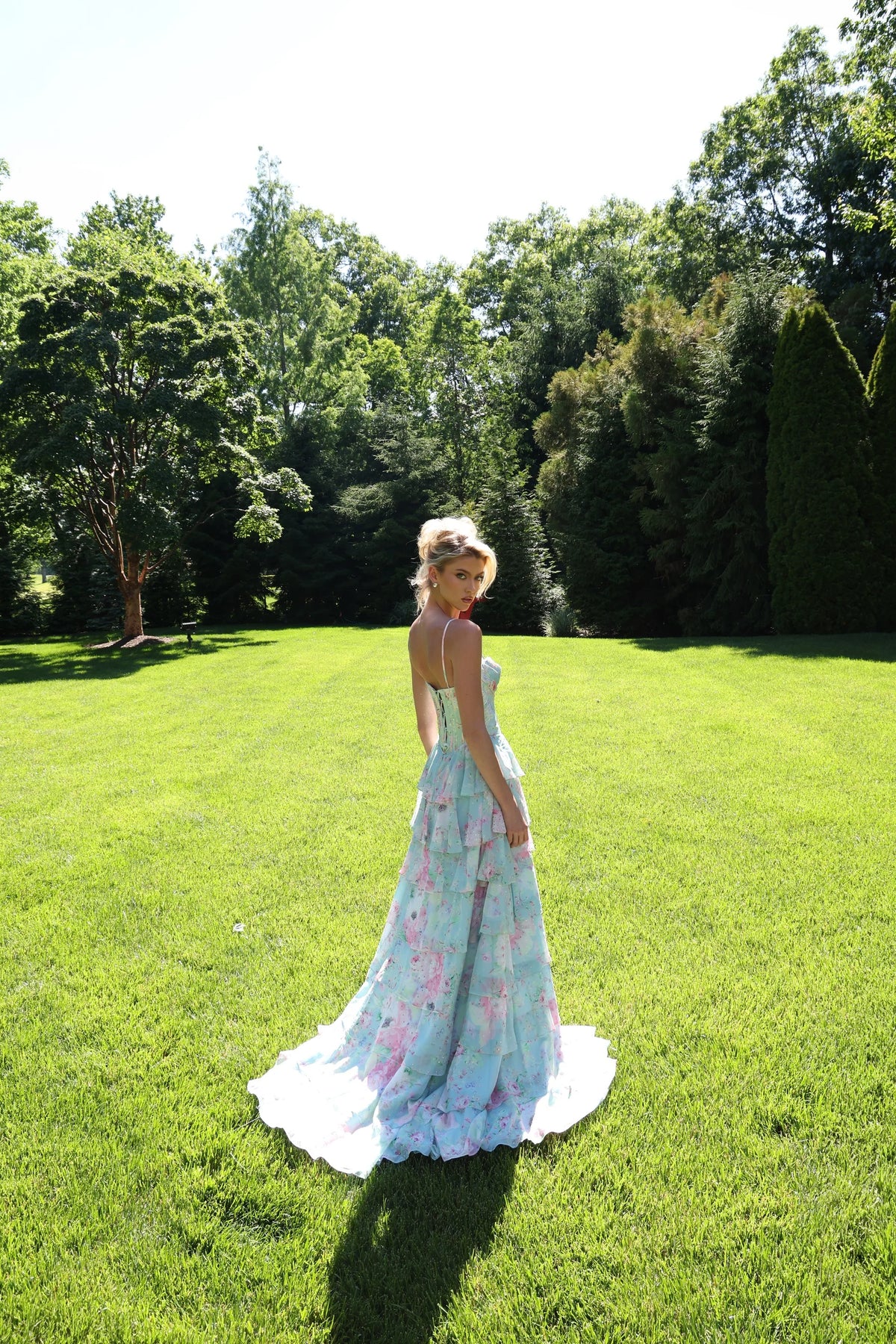 Jovani 47282 - A-Line Tiered Sleeveless Prom Gown