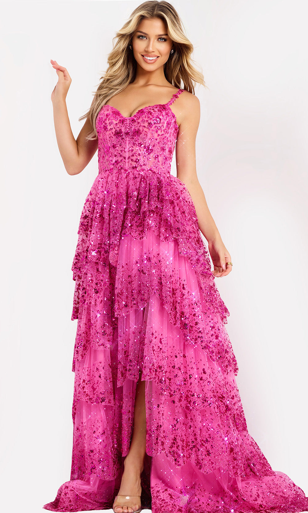 Jovani 47320 - Sweetheart Shimmer A-Line Prom Gown