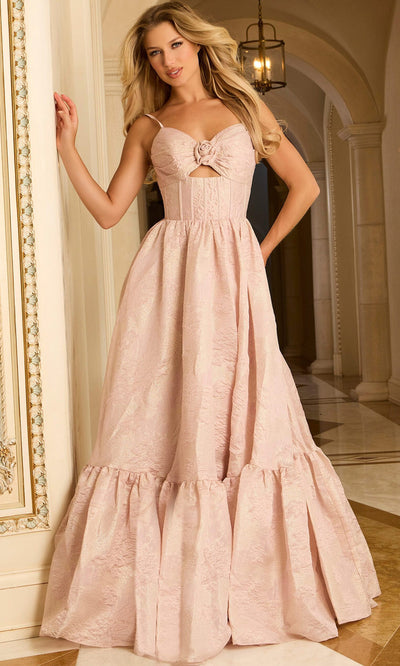 Jovani 47328 - Sweetheart Tiered Jacquard Ballgown Ball Gowns