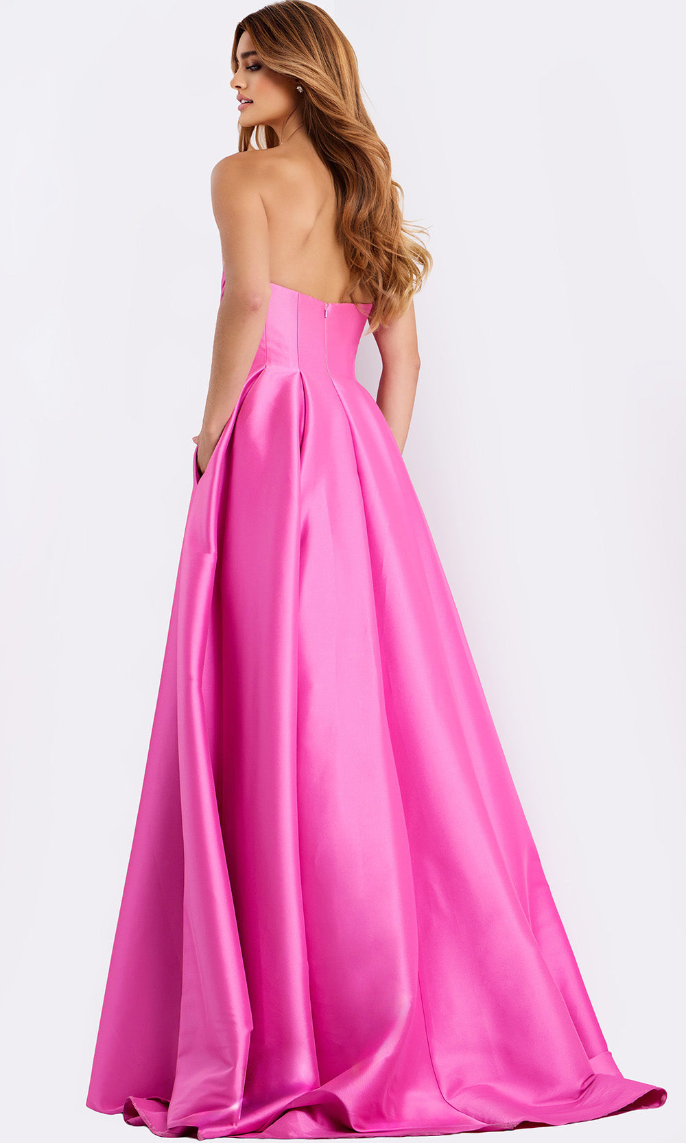 Jovani 47570 - Strapless Pleated Ballgown with Pockets Ball Gowns