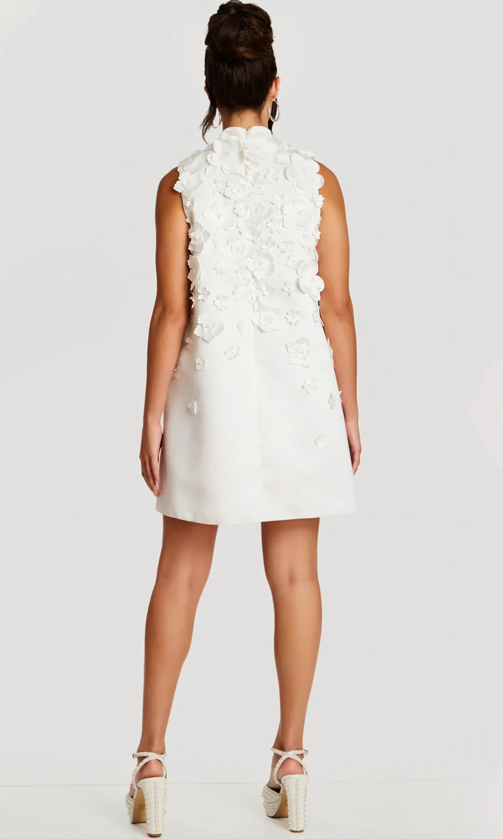 Jovani 47572 - Floral Embellished A-Line Short Dress Bridal Dresses  in Off White