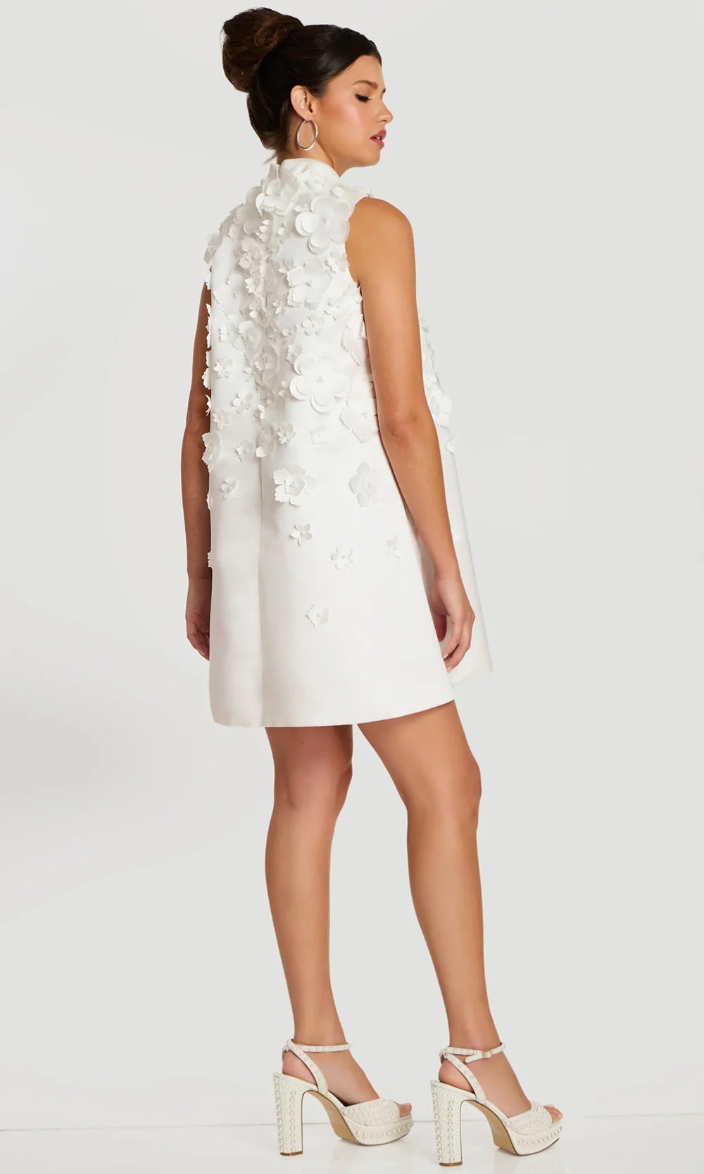 Jovani 47572 - Floral Embellished A-Line Short Dress Bridal Dresses  in Off White
