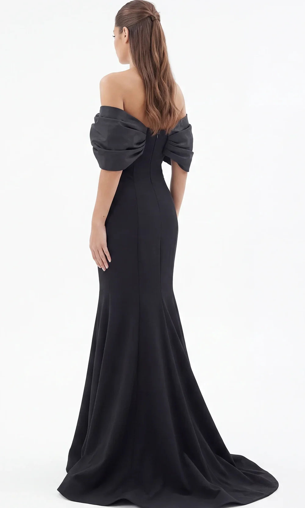 Jovani 47657 - Off Shoulder Flared Hem Evening Gown Pageant Dresses  in Black  