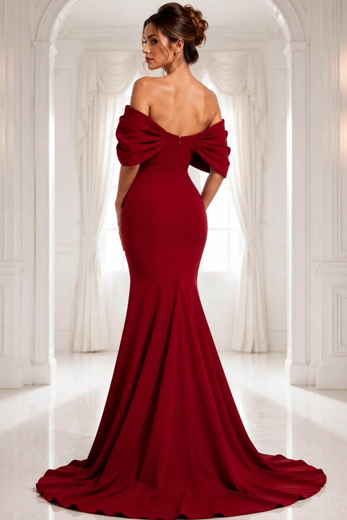 Jovani 47657 - Off Shoulder Flared Hem Evening Gown