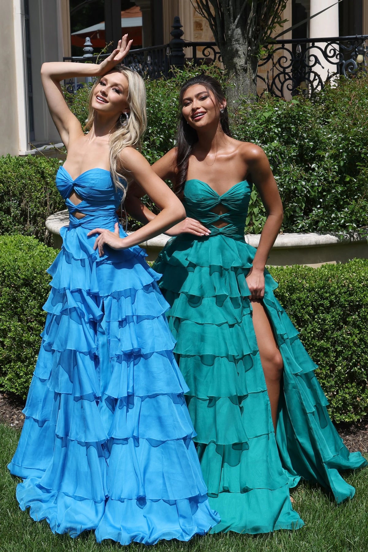 Jovani 47743 - Front Cutout Sweetheart Ruffle Gown